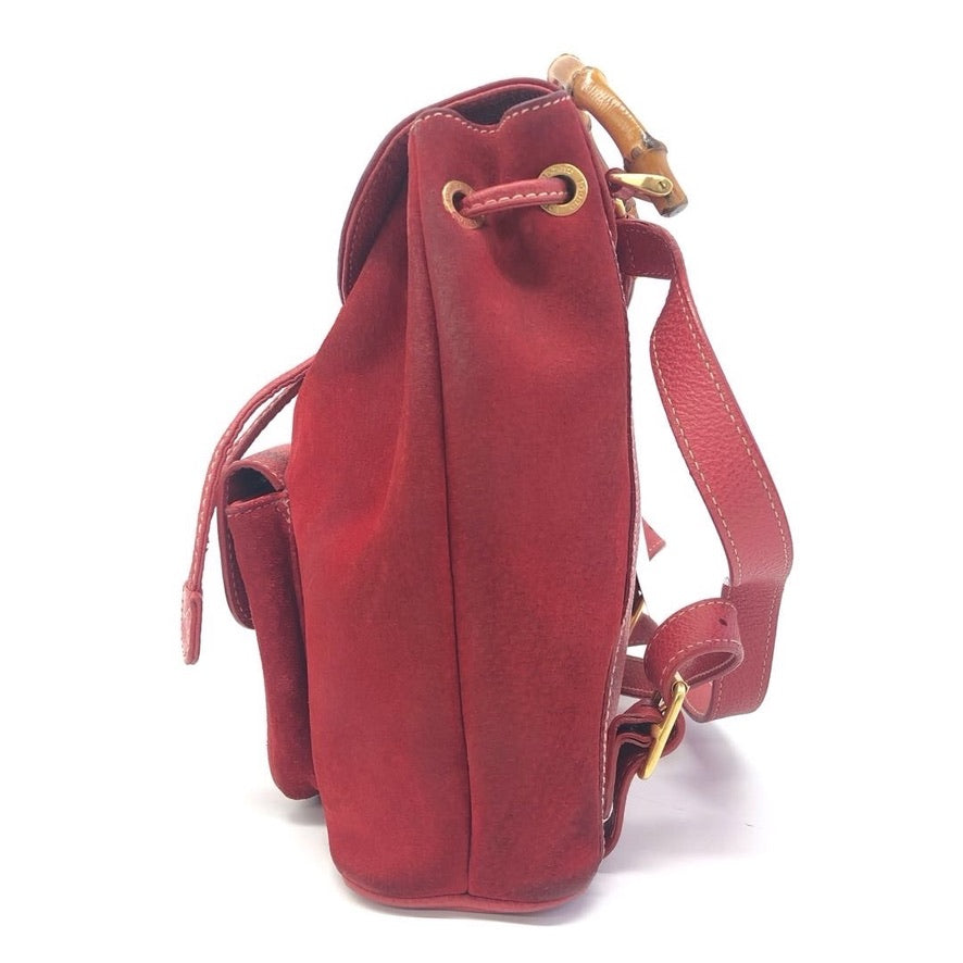 GUCCI Bamboo Backpack Red