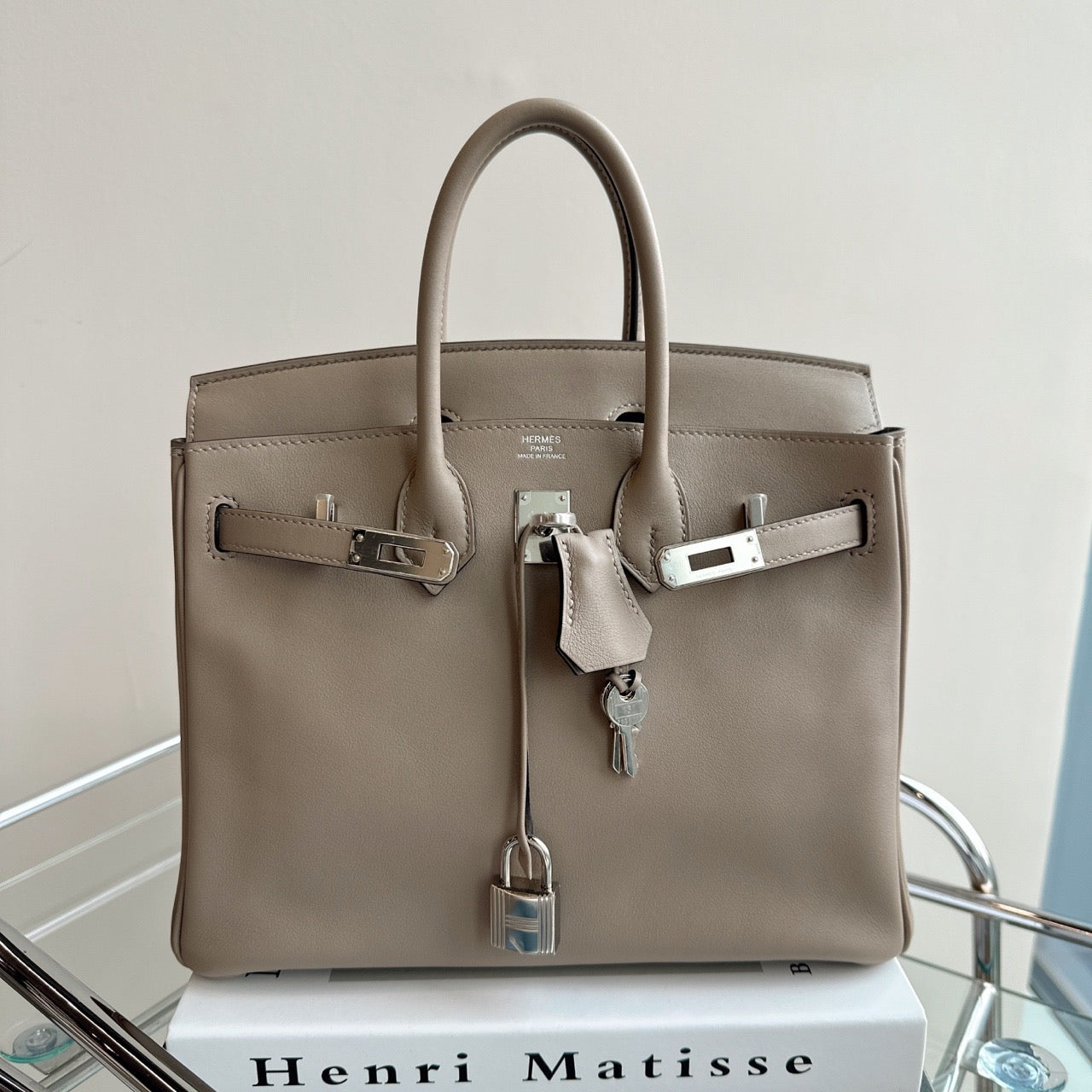 Hermes Birkin 25 Gris Tourterelle Stamp A